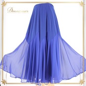 社交ダンス 衣装 スタンダード スカート レッスンウェア Create-Sun クリエイトサン 青 無地 シンプル ブルー系 練習着 透け感 上品 シフォン レディース フィット感 ルーズ スポーツウェア 薄手 ダンス練習 可愛い おしゃれ 息切れしにくい 長さ79cm ウエスト30.5cm〜 洗える 軽量 透け感あり トレーニング 用途広い