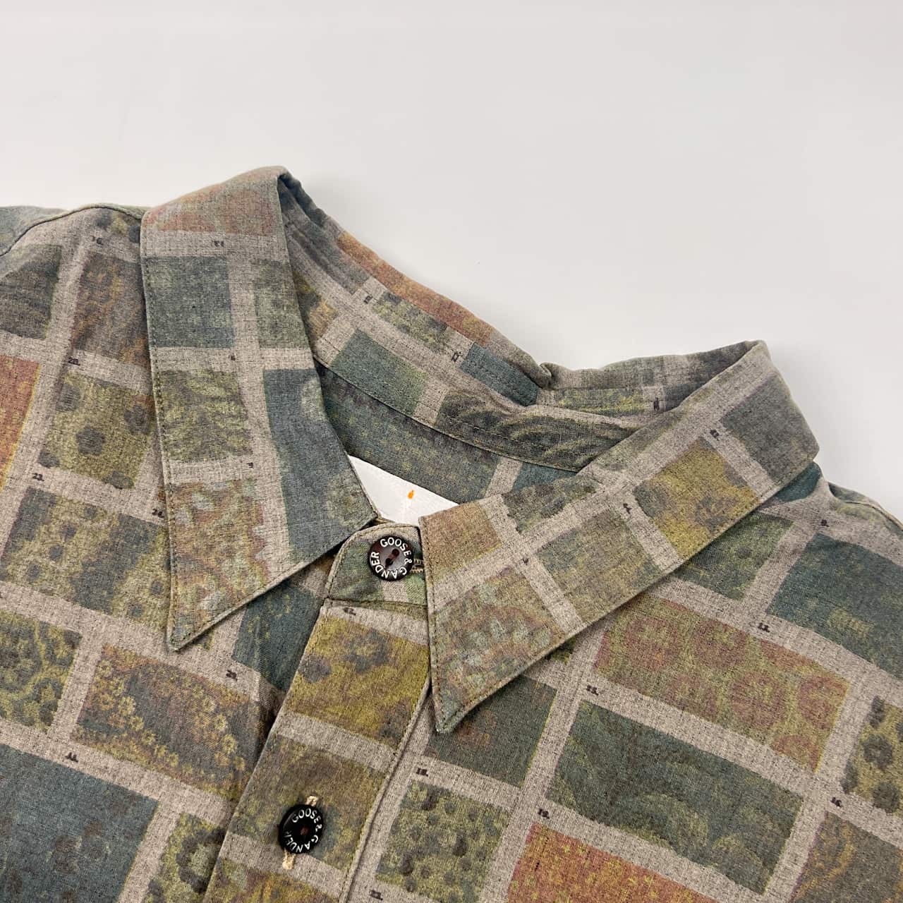 GOOSE&GANDER グースアンドガンダー 総柄 長袖 レーヨンシャツ 柄シャツ 48/マルチ メンズ