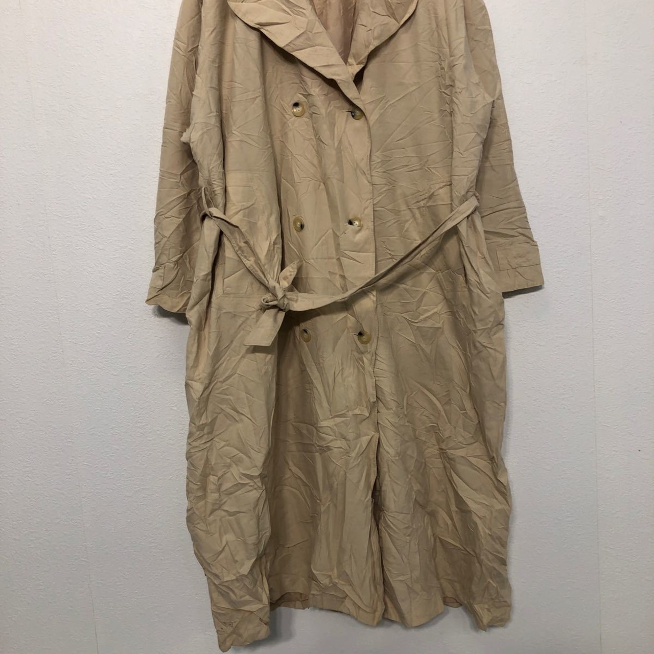 トレンチ コート レディース 46 2XL〜 ベージュ ビッグサイズ ロング 