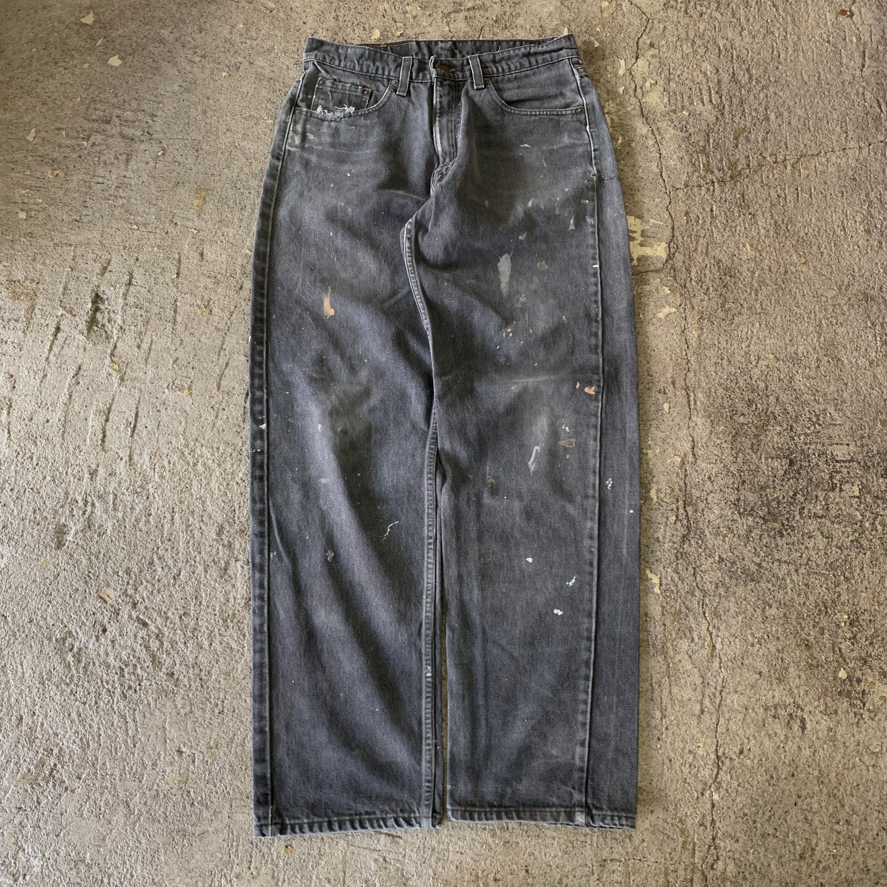90s Levis 565 black denim pants | What