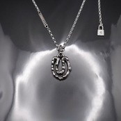 OPEN HORSESHOE #1 with GODSIZE® I.D. TAG NECKLACE / オープンホースシュー #1 ゴッドサイズ® I.D.タグネックレス
