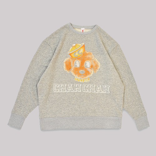 ”TSURI-URAKE" FLOCK PRINT SWEAT　-GRAY-