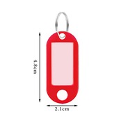 [girldate] タグ キーホルダー 名札 100個セット IDキーリングタグ 業務用 軽量 持ち運び (10色*10個)