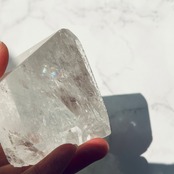 レインボーが美しいブラジル産水晶*ルチル入りクリスタルクォーツ*フリーフォーム*36