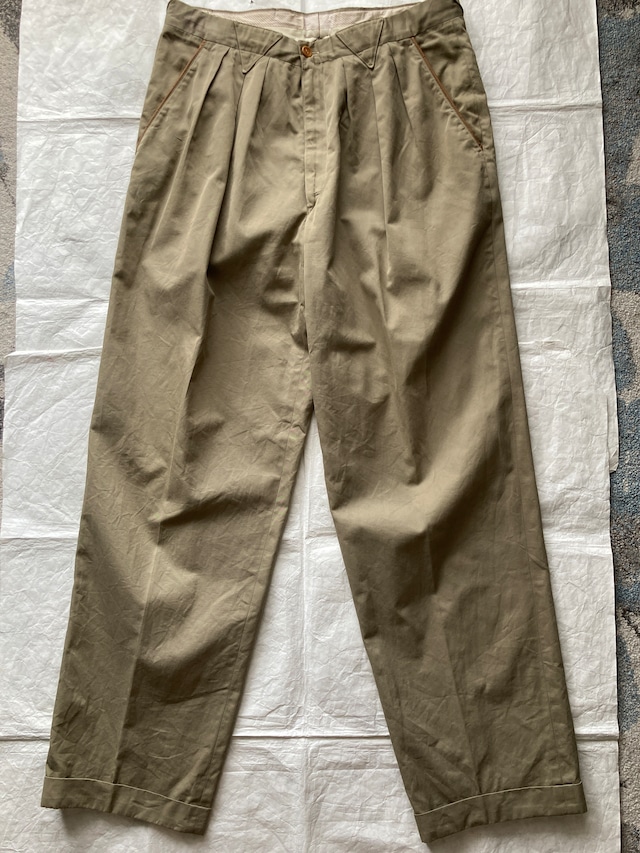 Gucci グッチ オールドグッチ ミリタリーチノパン 70s イタリア製 スリータック ヴィンテージ古着 画像2