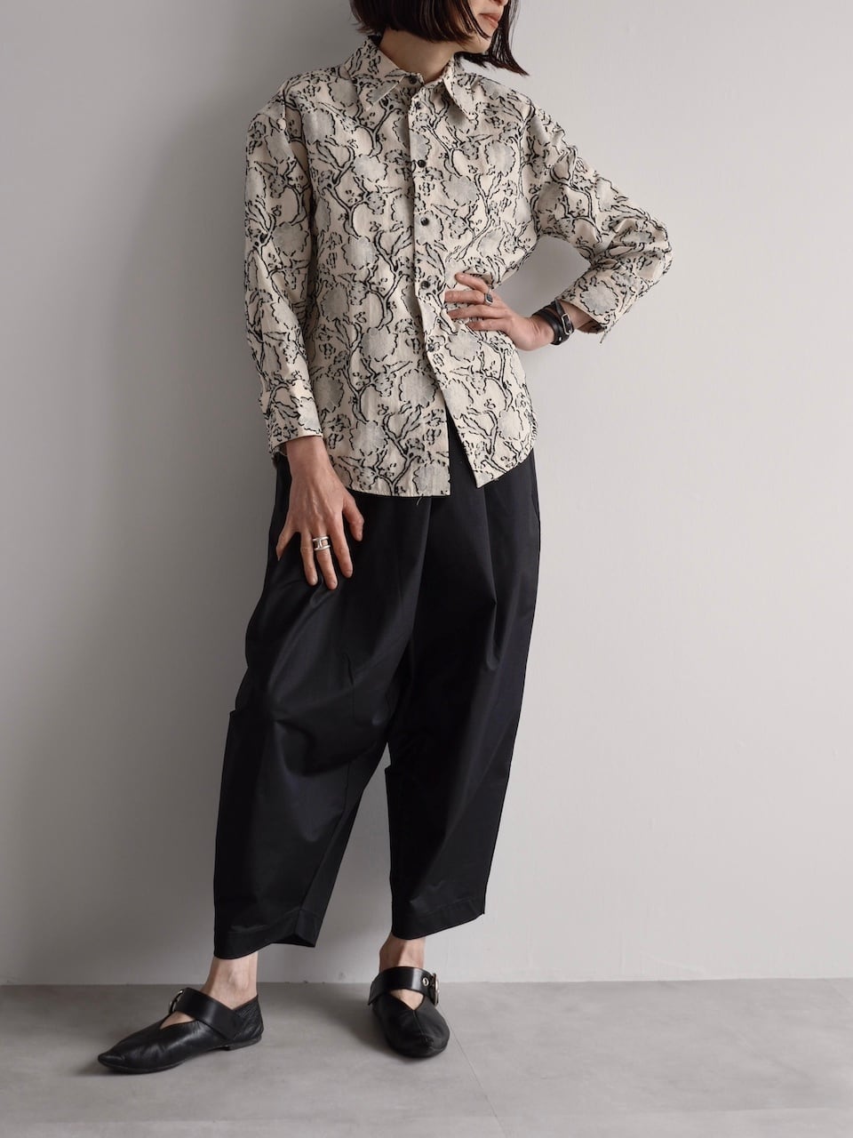 JIL SANDER JACQUARD FLORAL SHIRT | dear closet