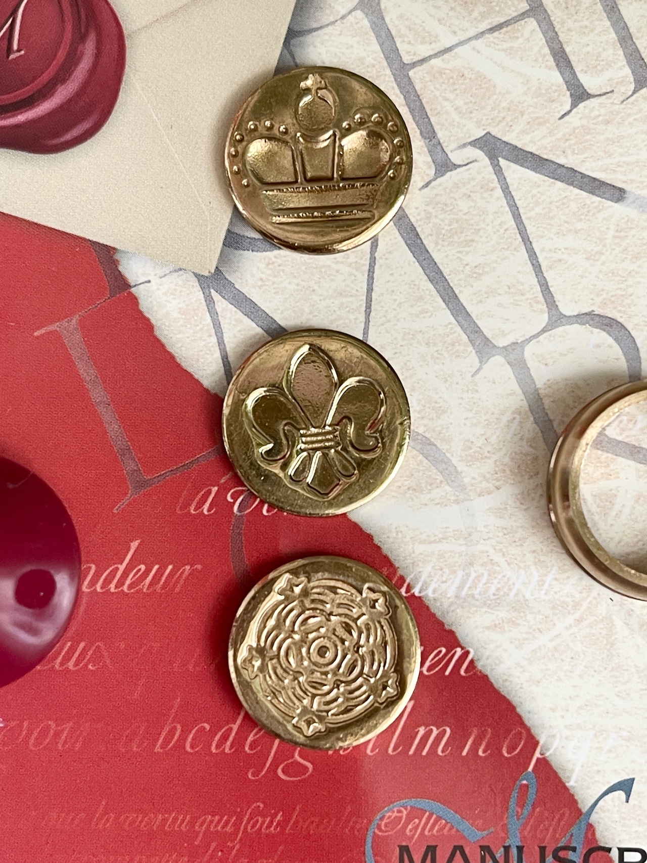 『Royal Palace』伝統的なイラストのシーリングスタンプセット Heritage 3 coin wax seal setの画像04