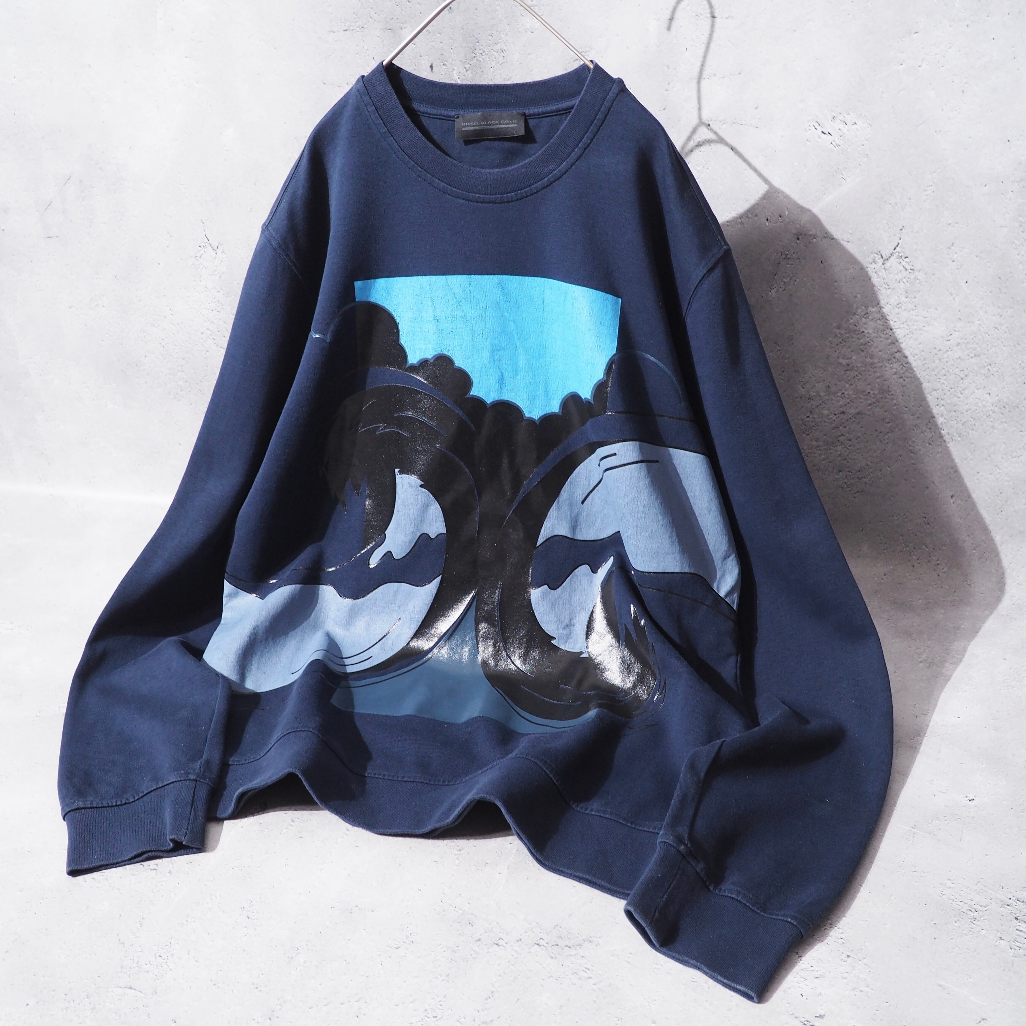 " DIESEL Black Gold " Graphic printed Long sleeve Sweat Tee