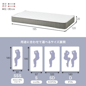 【完成品】ポケットコイルマットレス 圧縮ロールタイプ 4サイズ展開 寝具 一人暮らし ワンルーム 幅120cm