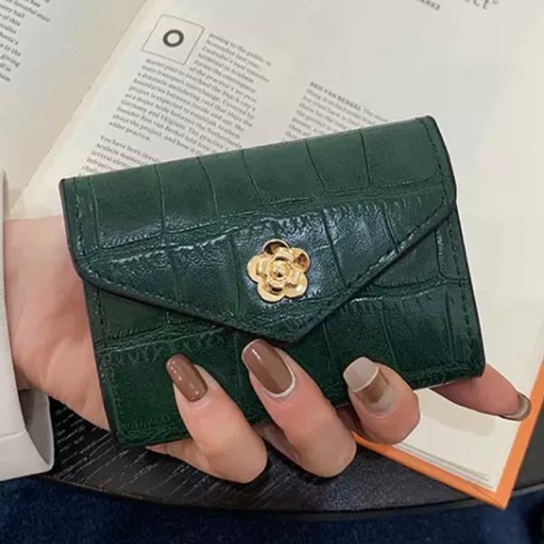 グリーンの花柄❤️ミニ財布❤️財布❤️カードケース❤️ハンドメイド