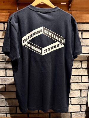 DARUMA STREET Box Logo T-Shirt Navy bmx
