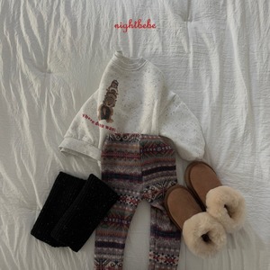 【night bebe】スノーベア起毛スウェット 90〜130cm  241114