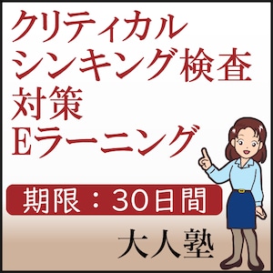 クリティカルシンキング(CT)検査対応コース【30日】