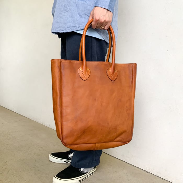 VASCO / LEATHER OLD TOTE BAG - LARGE (ヴァスコ レザー トートバッグ)