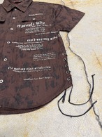 00's design lace-up shirts