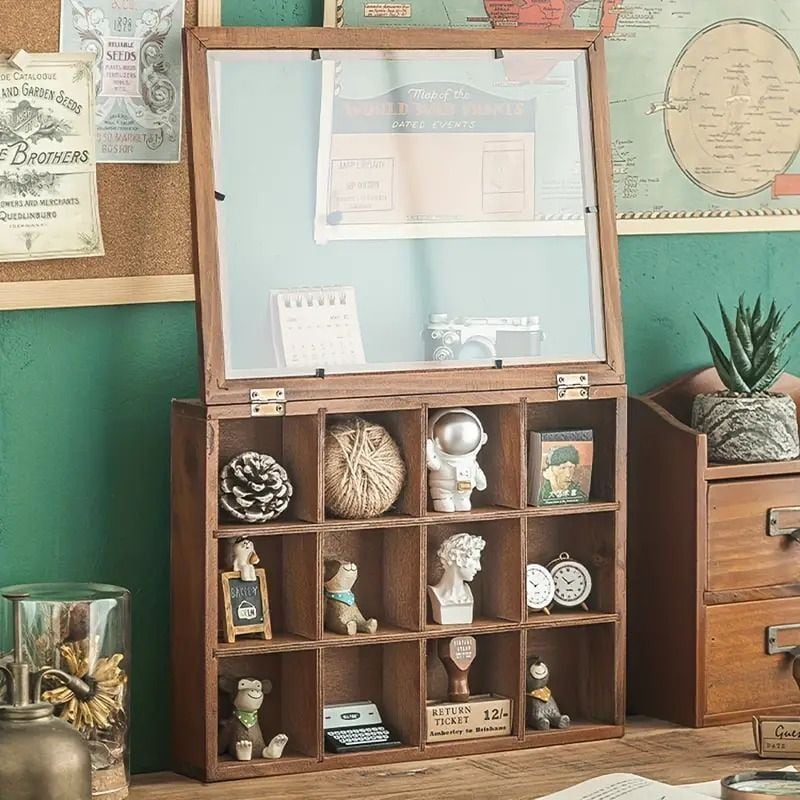 ボックスオーガナイザー 仕分け機 木箱 ティーバッグ チェスト