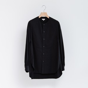 scye(サイ) /ギザコットンポプリンカラーレスシャツ /ブラック