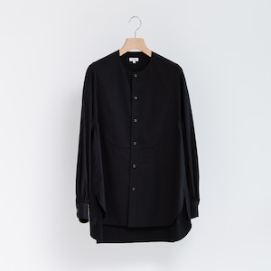 scye(サイ) /ギザコットンポプリンカラーレスシャツ /ブラック