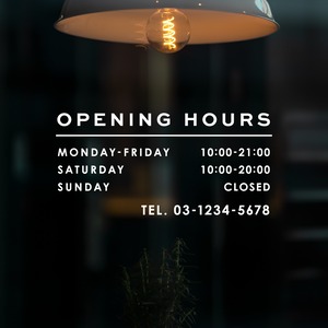 OPENING HOURS ステッカー
