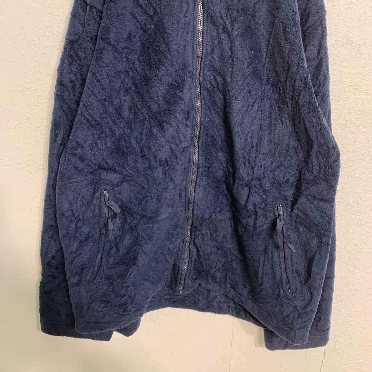 PORTWEST フリースジャケット M ネイビー ジップアップ 無地 古着卸