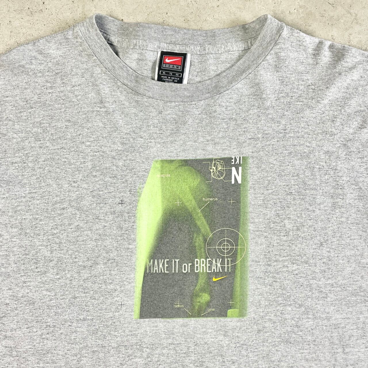 00s Y2K グラフィックTシャツ メッセージ レントゲン ブレイン 脳 