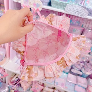 【D8】75-17フリルBOXポーチ