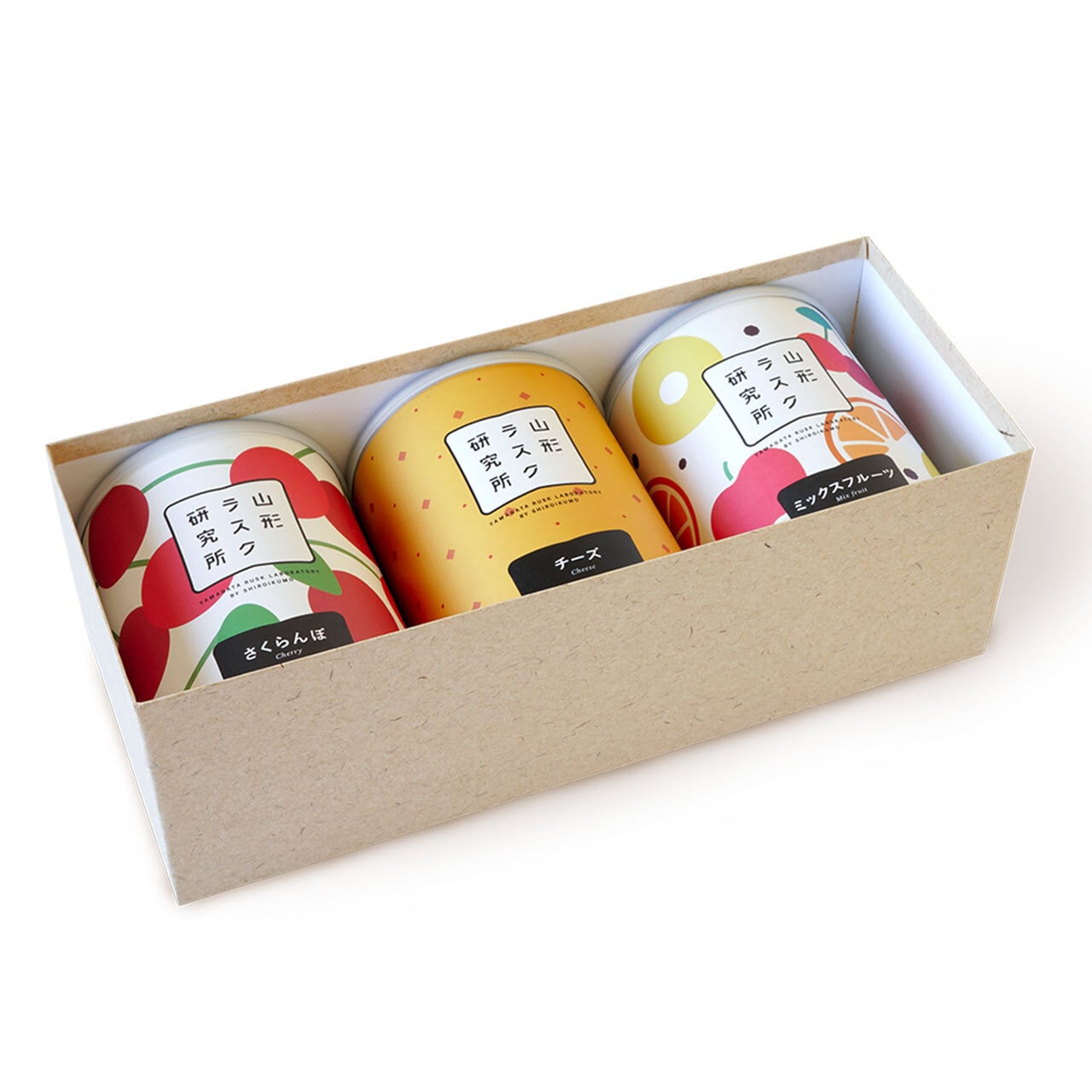 山形ラスク研究所 3缶詰め合わせ（お味は組合せ自由） | 菓子工房白いくも