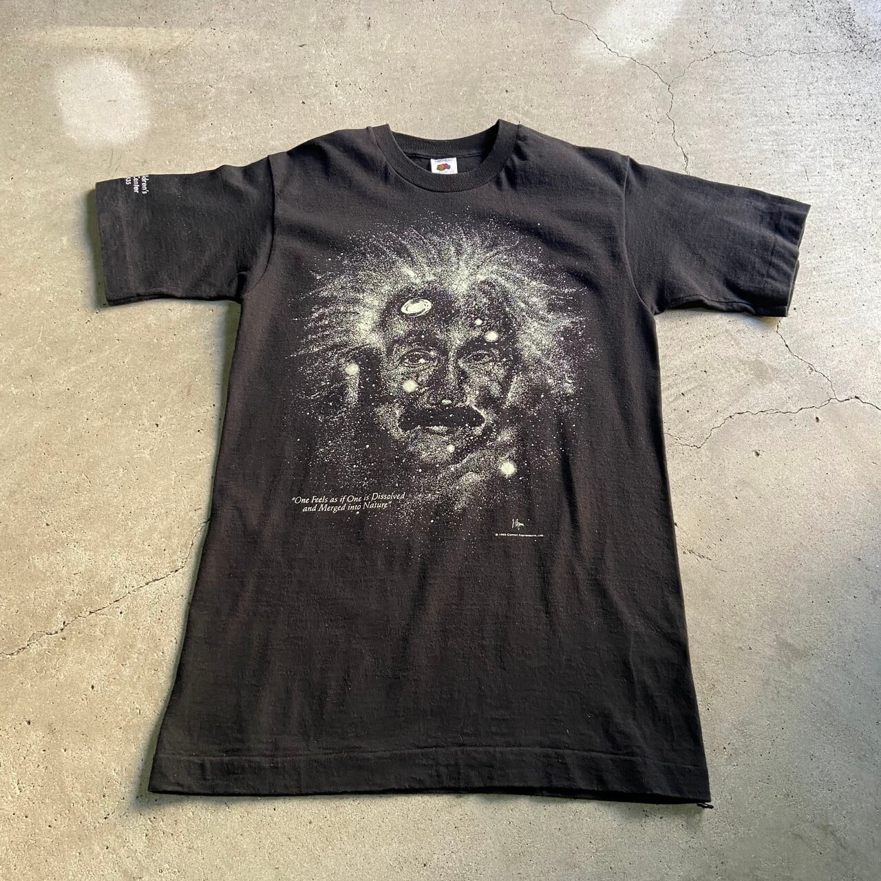 90年代 アルベルトアインシュタイン 発光 プリントTシャツ 人物 偉人 T 