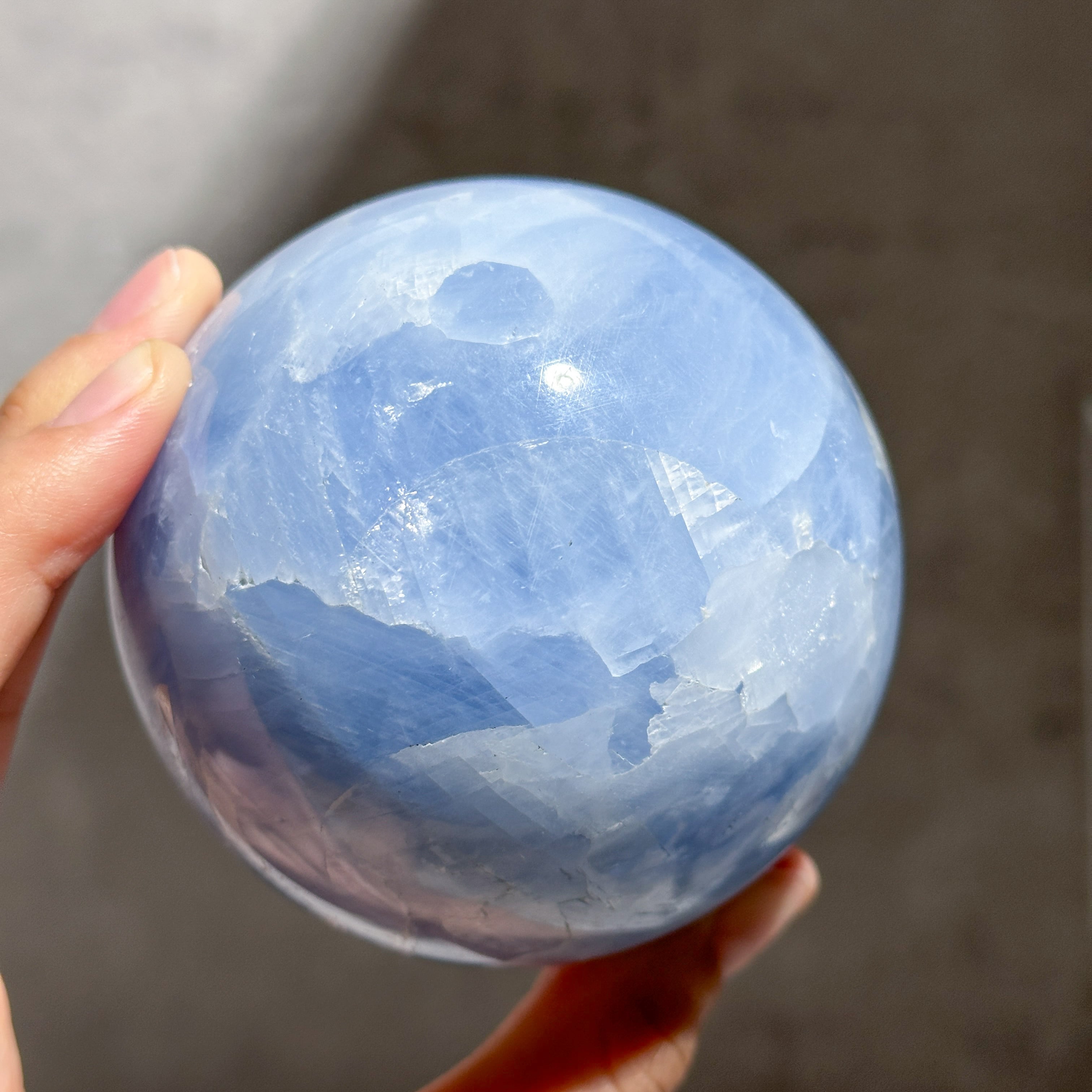 セレスタイトの大きなスフィア セレスタイト スフィア01◇ Celestite ◇ 天然石・鉱物