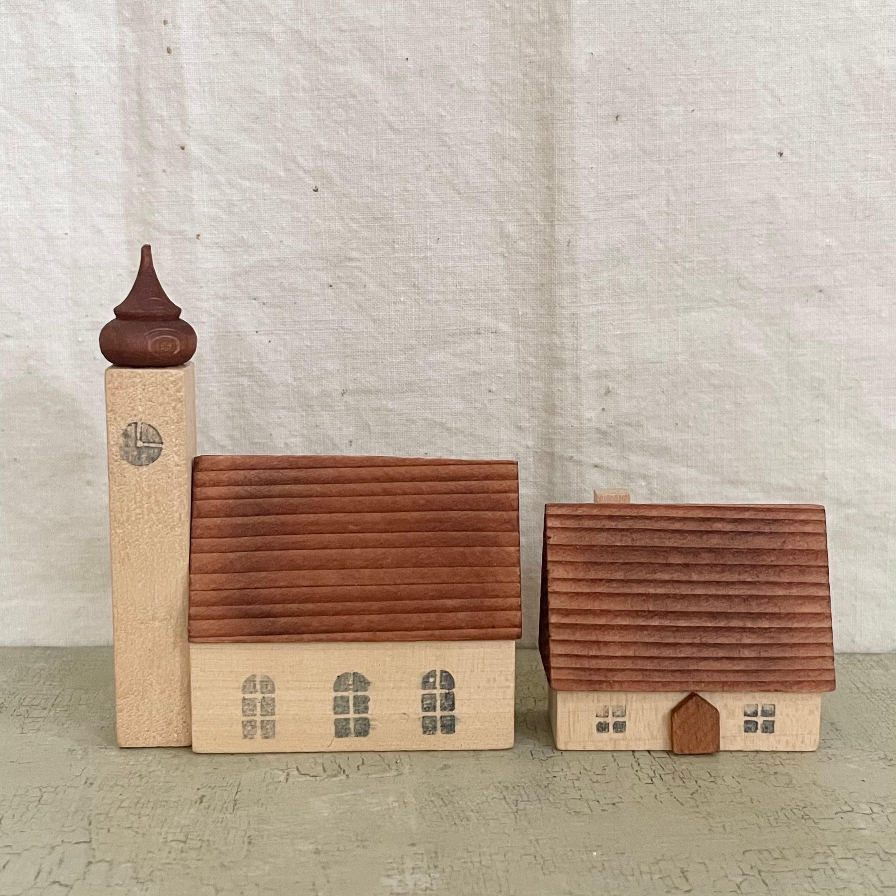 木製の建物セット