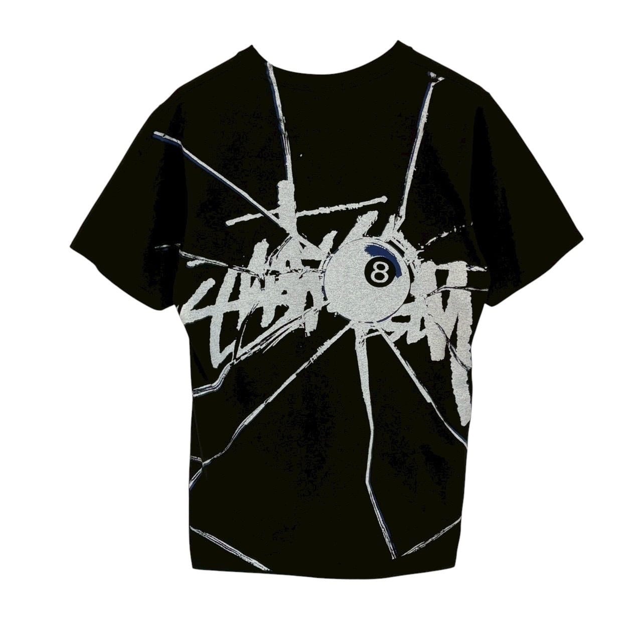 stussy ステューシー Tシャツ M バックロゴ プリント 8ボール エイト