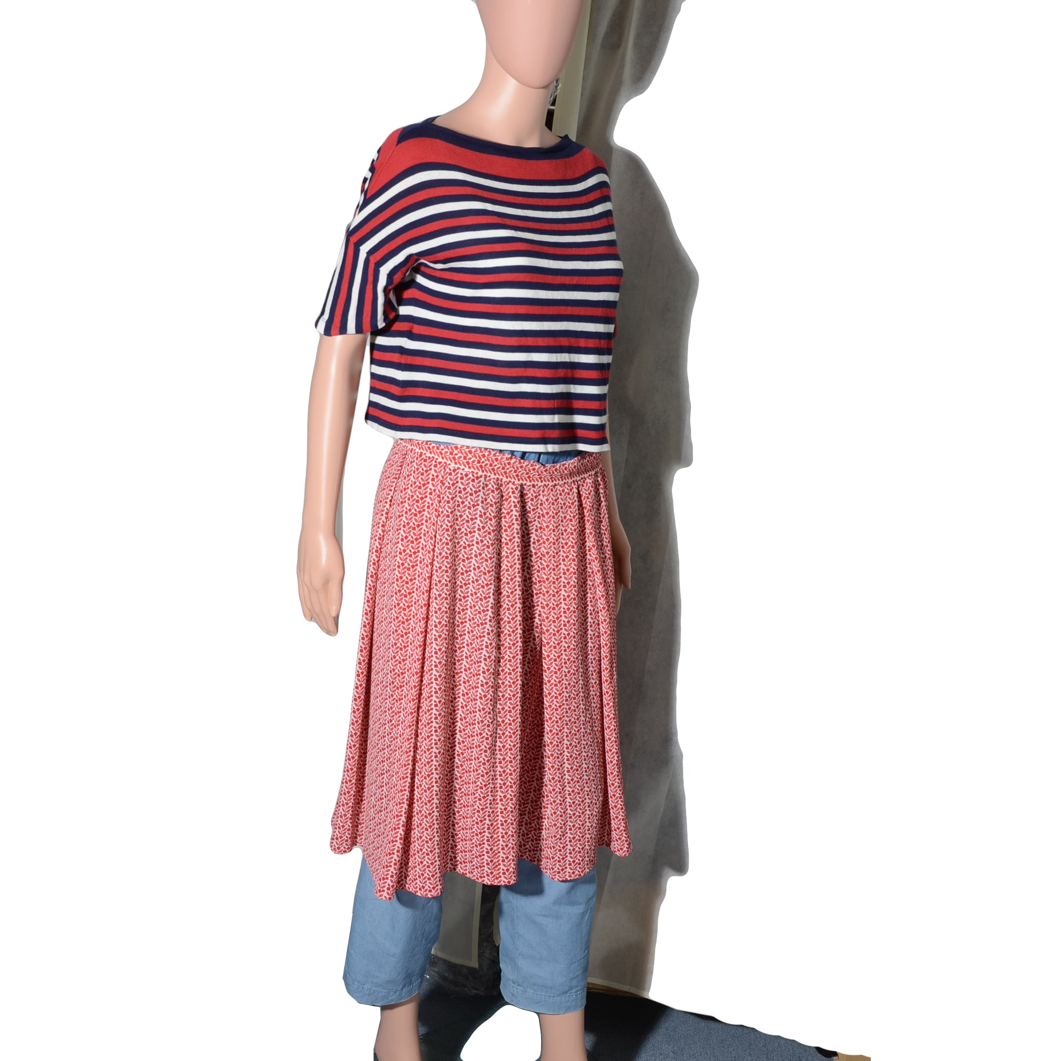 PRADA(Blue) border summer knit tops | boutique goldenwool vintage&used