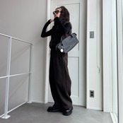 【東京先行販売】ショート丈Wzipエコファーフーディーvest/ブラウン