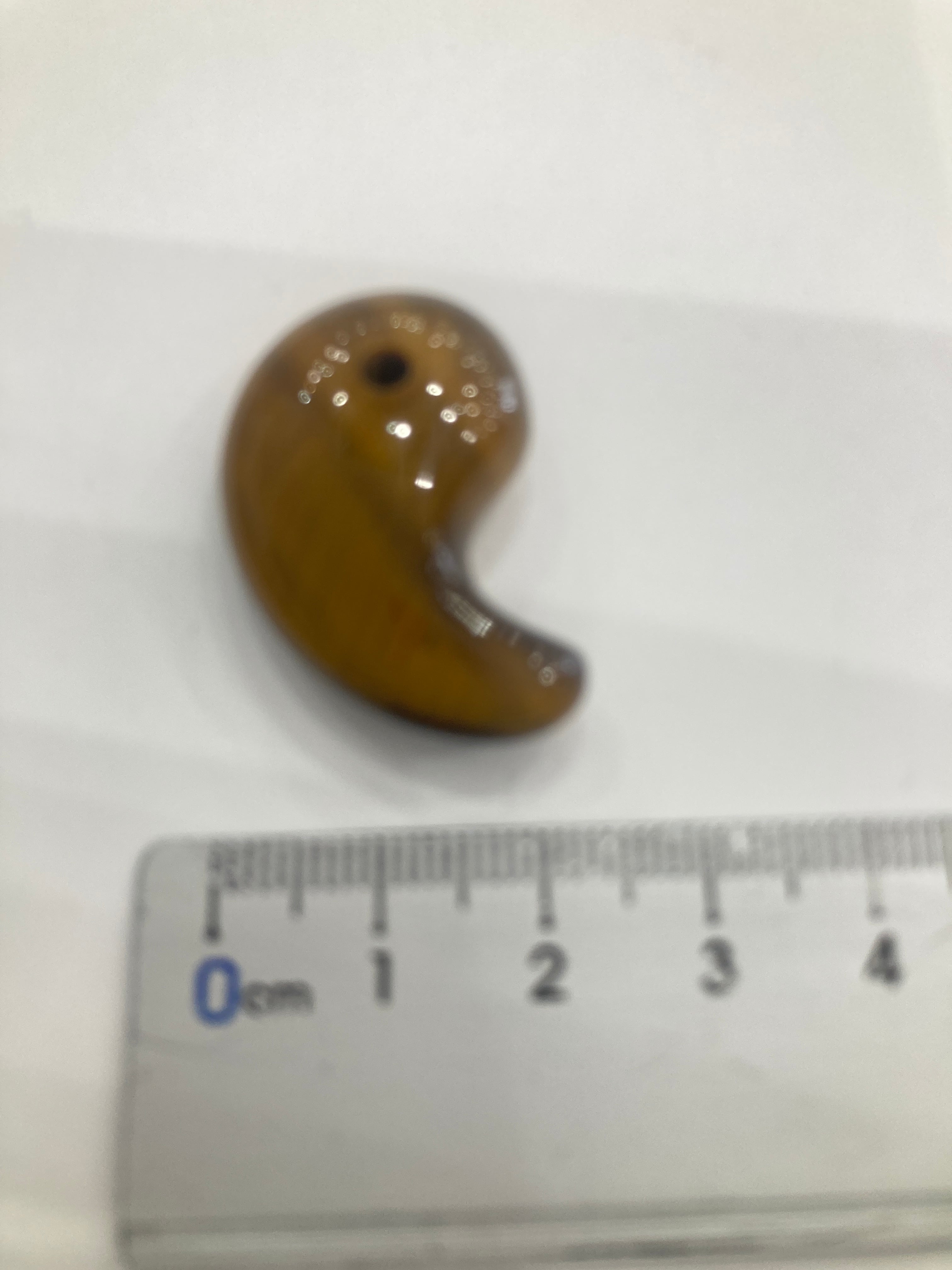 E34381】タイガーアイ 勾玉 ペンダント Tiger'sEye Pendant Magatama