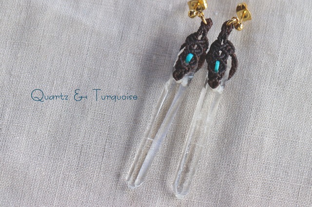 [Quartz & Kingman turquoise] earrings