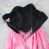 フラダンス 衣装 ワンピース ドレス ブラック系 u'ino! ハワイ製 ベロア ハワイアンプリント アロハ フラ ダンス レッスン 練習 花柄 植物柄 華やか かわいい おしゃれ 上品 高級感 ピンク系 黒 ピンク ゴールド系 金 フラダンス衣装 ドレススタイル ハワイアン柄 エレガントライン シンプルデザイン