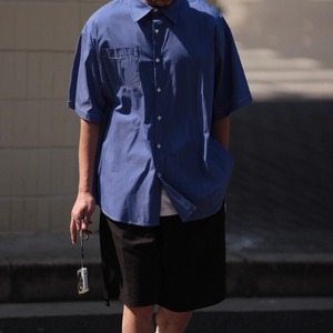 カジュアルストライプルーズ半袖シャツ　0699