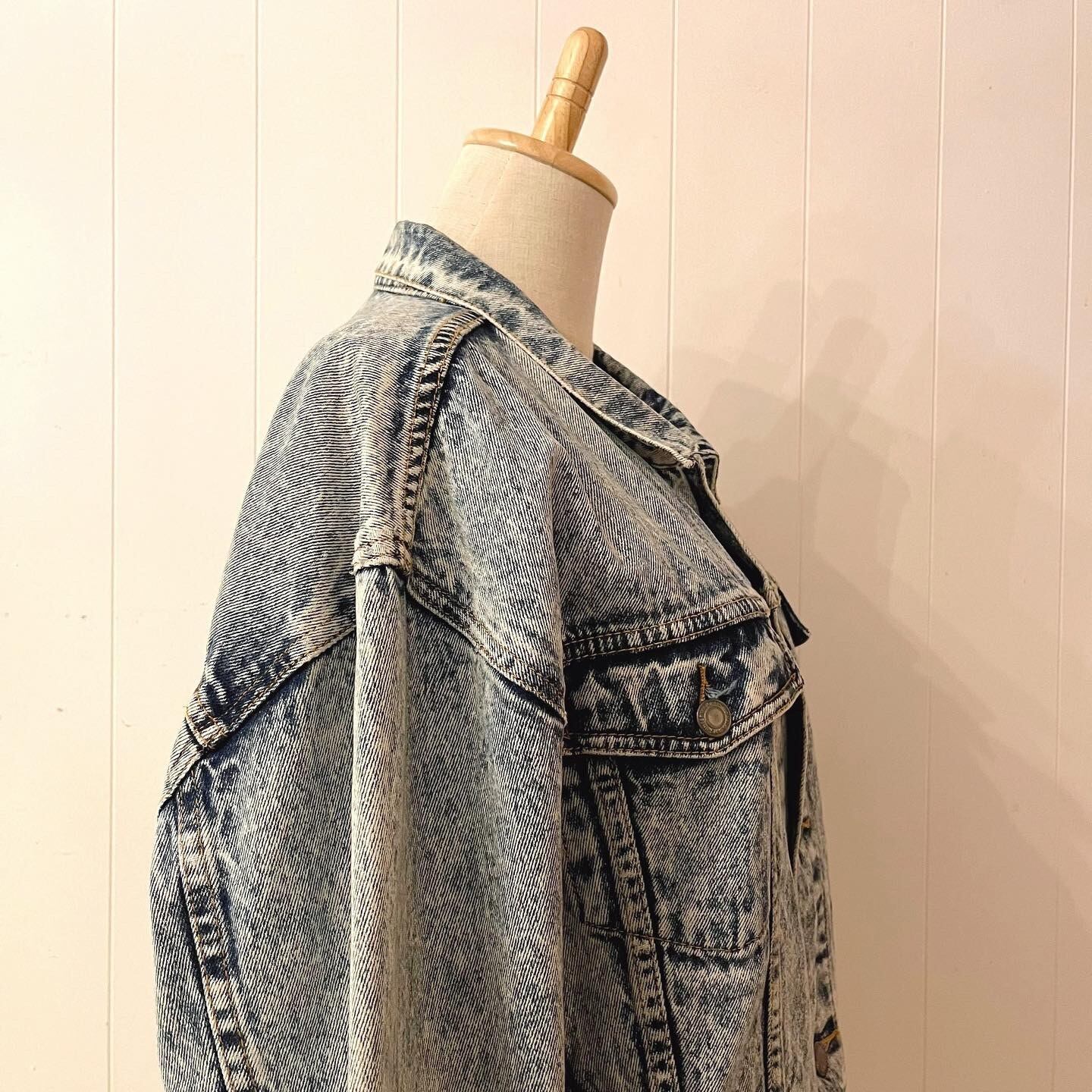 chemical wash denim jacket