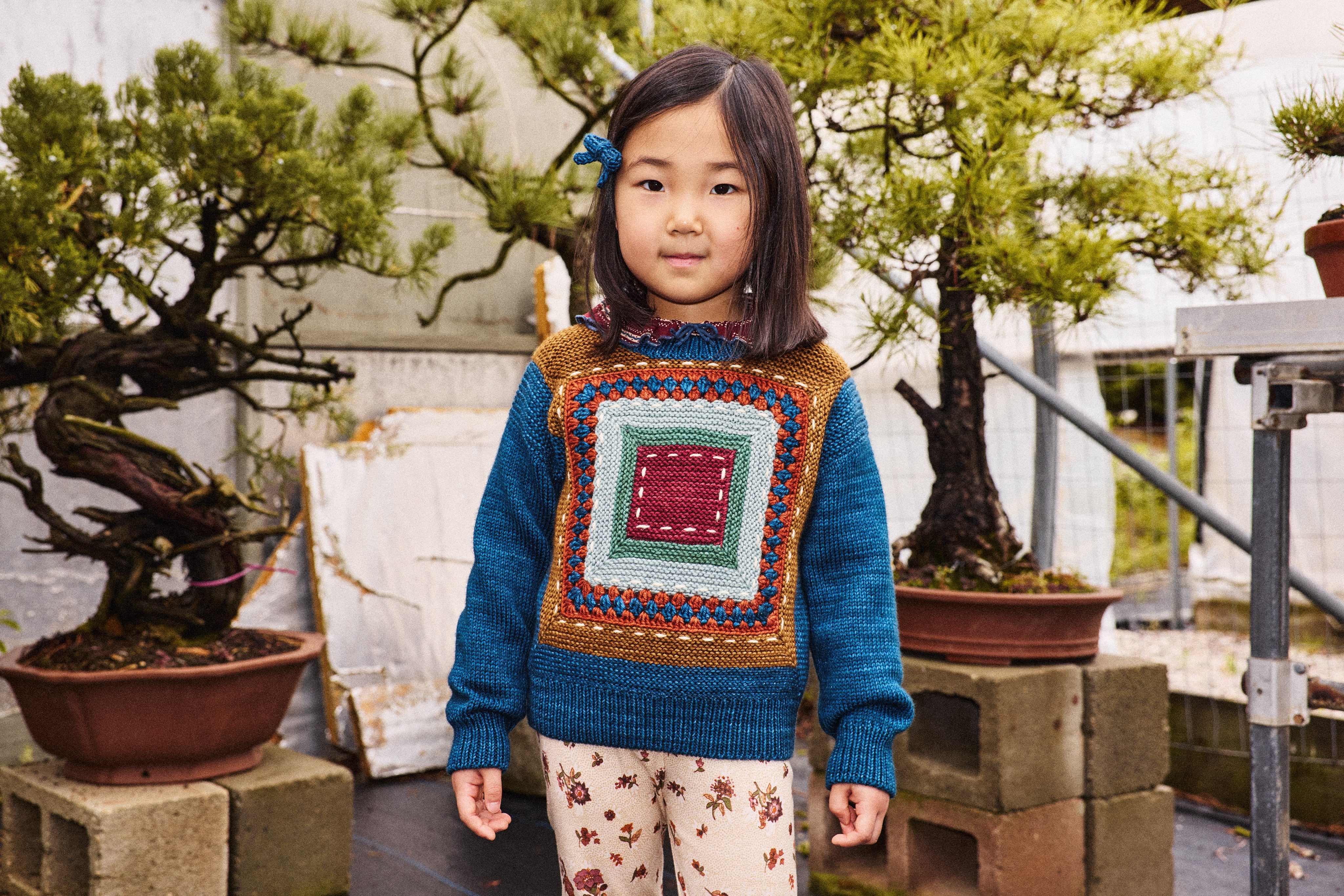 Misha&Puff 26AW 〉 GOLDIE BOW SET / MARINE BLUE | 世界の子供服