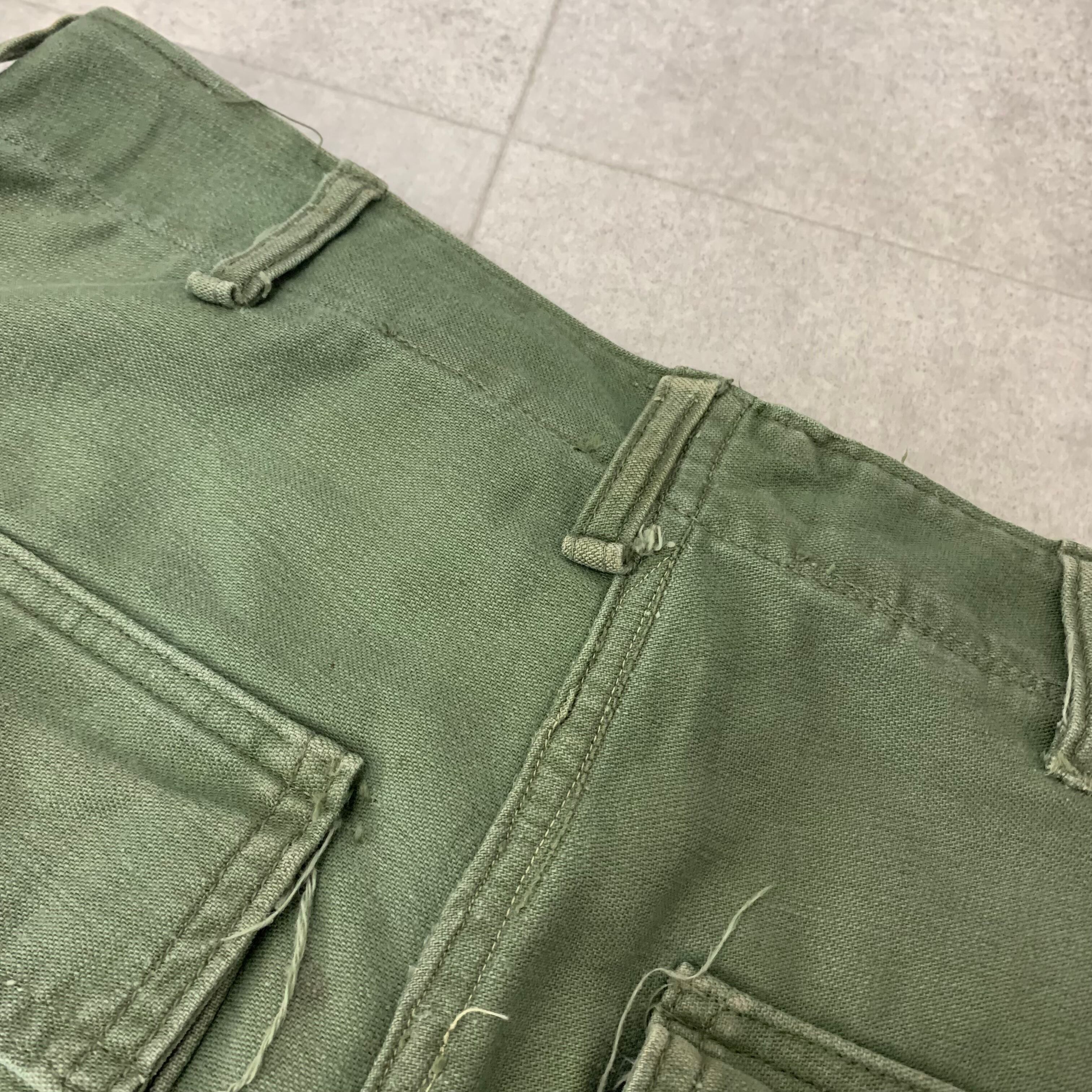 アメリカ軍 60s OG107 実物 ベイカーパンツ ボタンフライ ファティーグ