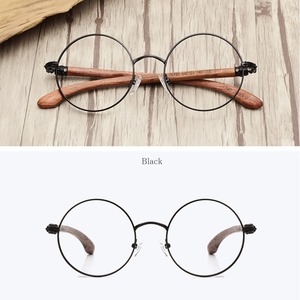 Wood Temple × Metal Frame Glasses -round- / ウッド テンプル × メタル フレーム メガネ -ラウンド-