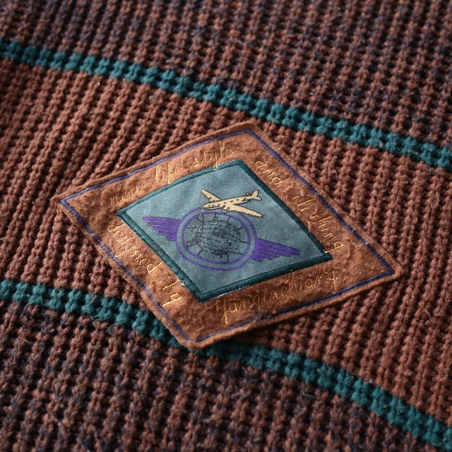 patchwork and switching color design loose knit