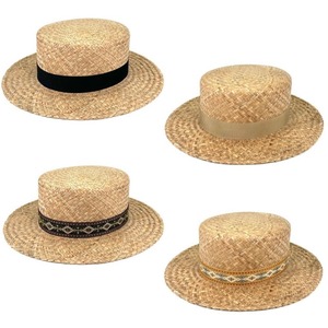 YELLOW STRAW BOATER
