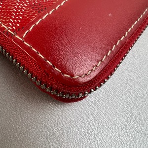 GOYARD ゴヤール レザー 長財布 レッド A-12120