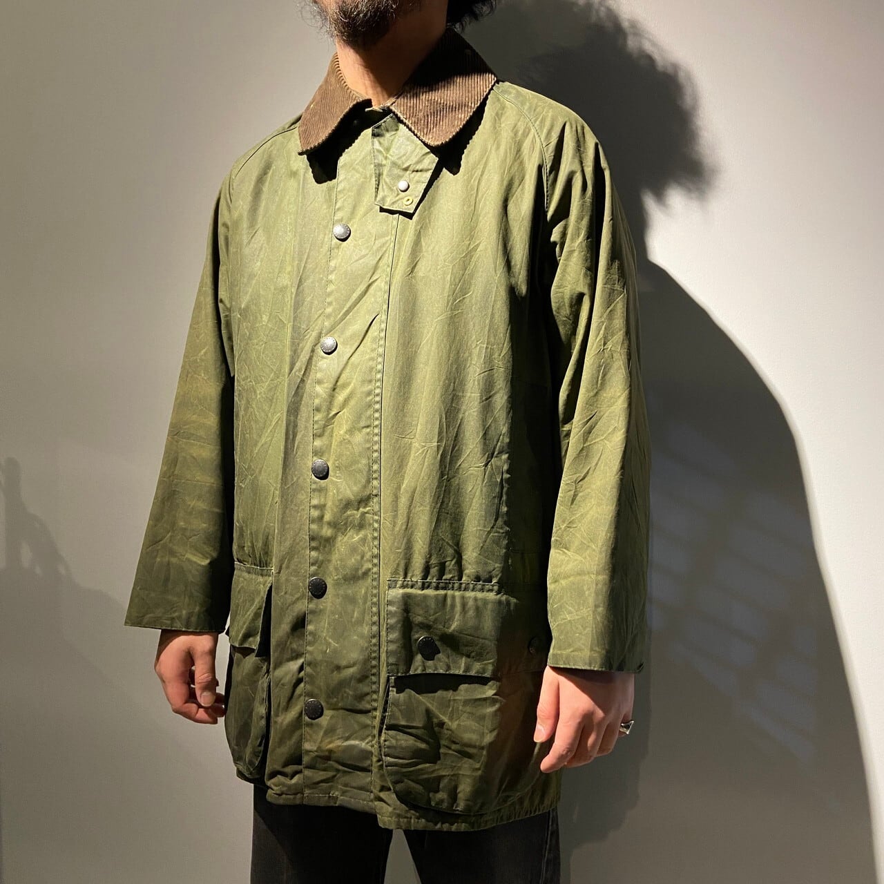 80〜90年代 ビンテージ 旧3ワラント Barbour バブアー BEAUFORT ビュー