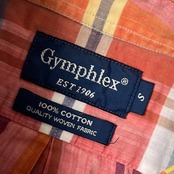 90s Gymphlex ジムフレックス チェック BD ボタンダウン 半袖シャツ S/マルチ メンズ ビンテージ