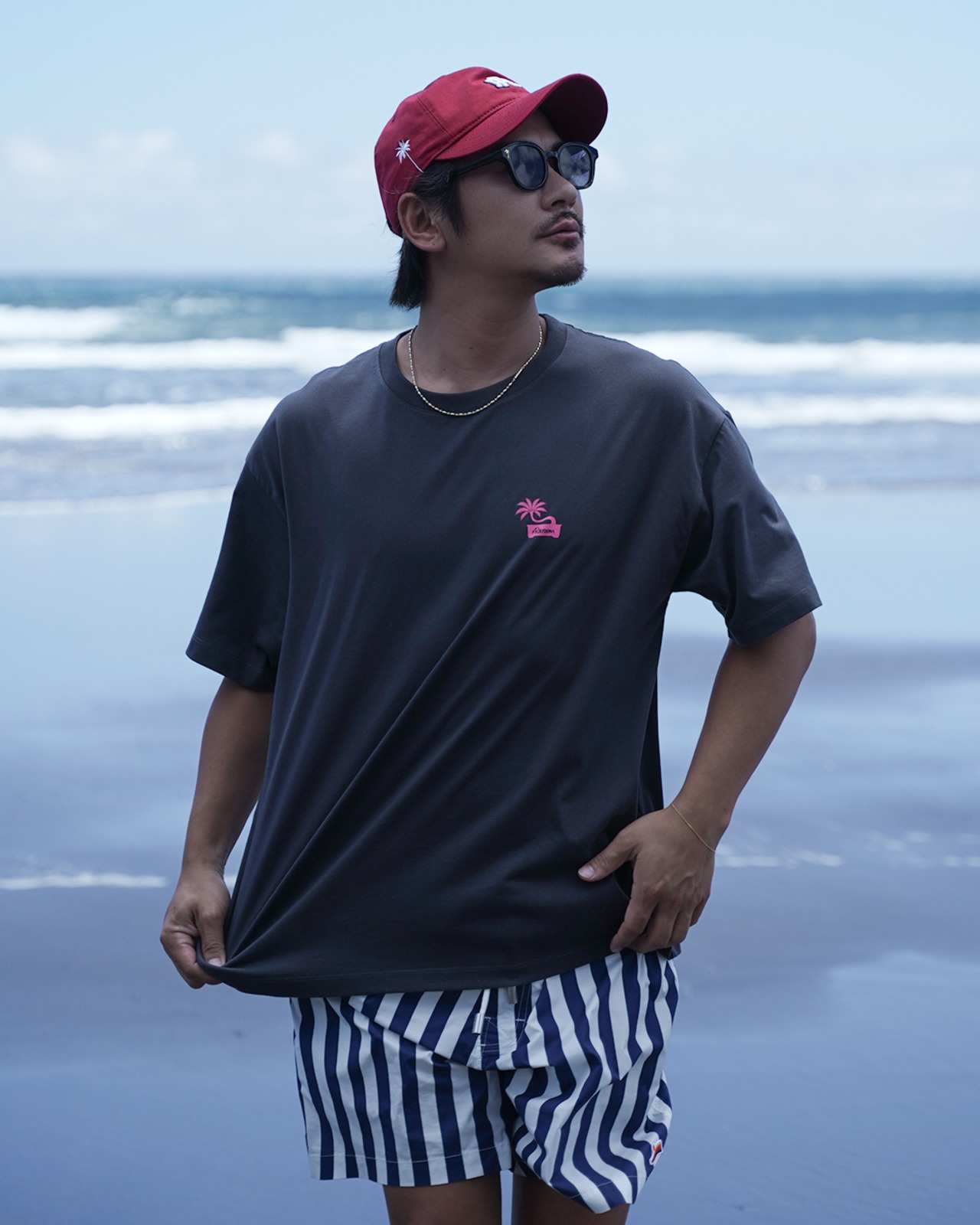 【#Re:room】DESERT BEACH VIBES LOGO T-SHIRTS［REC857］