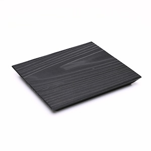 木皿 杉浮造り 黒塗装 正角 小