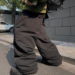 裏起毛グレービックシルエットパンツ　1097