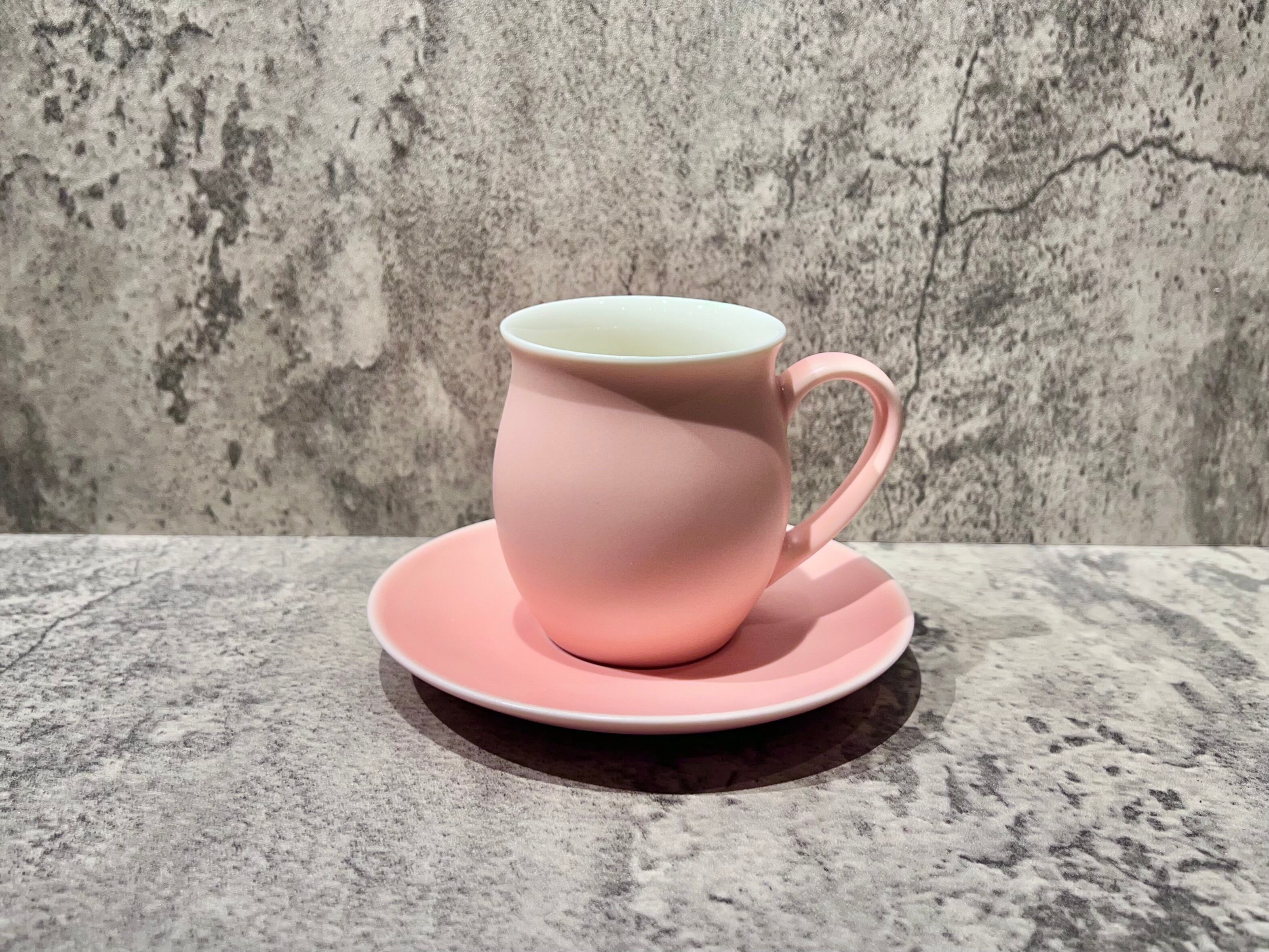 ORIGAMI アロマカップ 兼用ソーサー マットピンク | COFFEE LAB KOMAMEYA